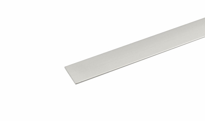 Listprofil flat aluminium - 2 x 25 mm x 2 meter